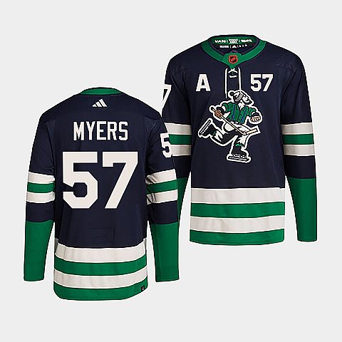 Men's Vancouver Canucks #57 Tyler Myers Navy 2022 Reverse Retro Stitched Jersey